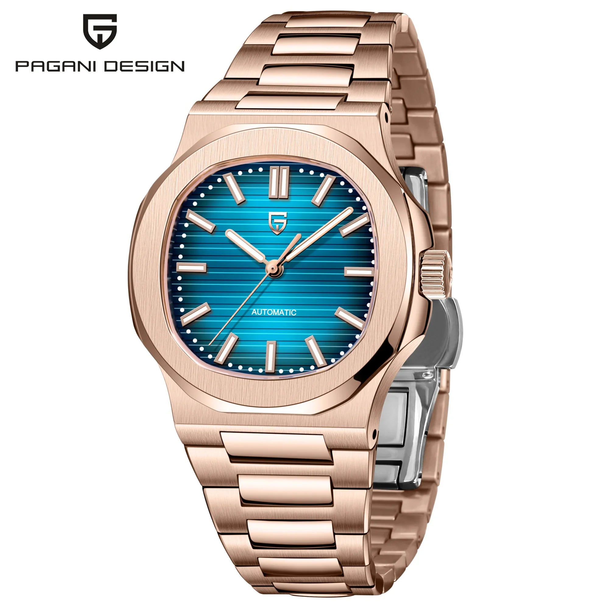 PAGANI DESIGN Men's Watches 2025 New Luxury Rose Gold Automatic Watch Men Sapphire crystal Waterproof Mechanical Wrist Watch Men