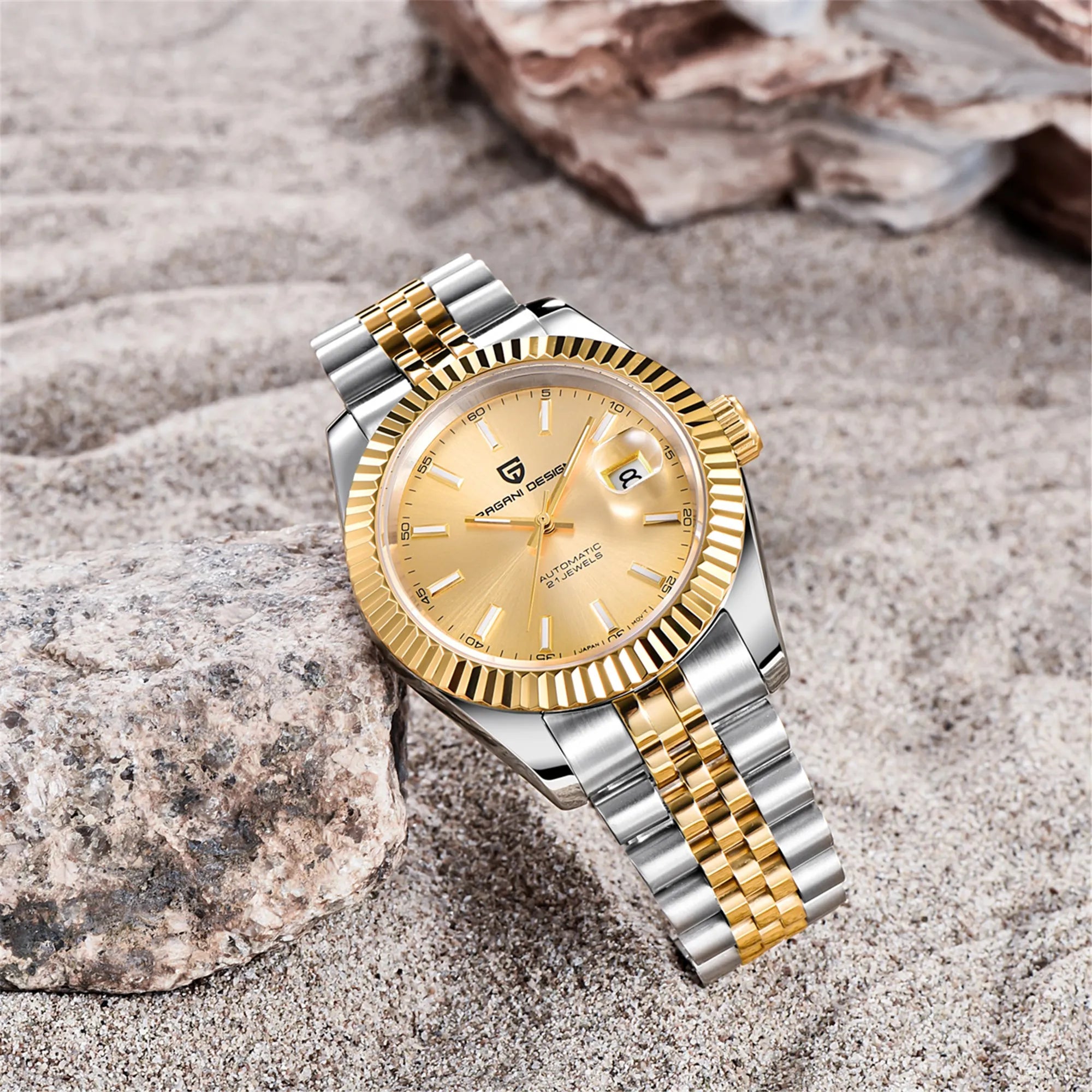 2025 New PAGANI DESIGN DD40 Two Tone Men Watches Mechanical Top Brand Luxury Automatic Watch Men 100M Waterproof Watches For Men